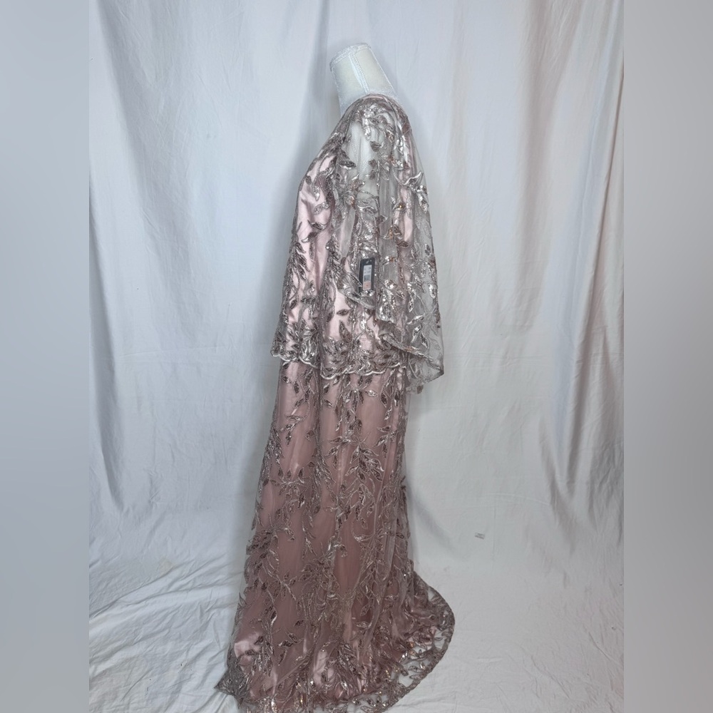 Brianna Womens 14W Sequin Embroidery Long Evening Dress Formal New - Picture 8 of 9